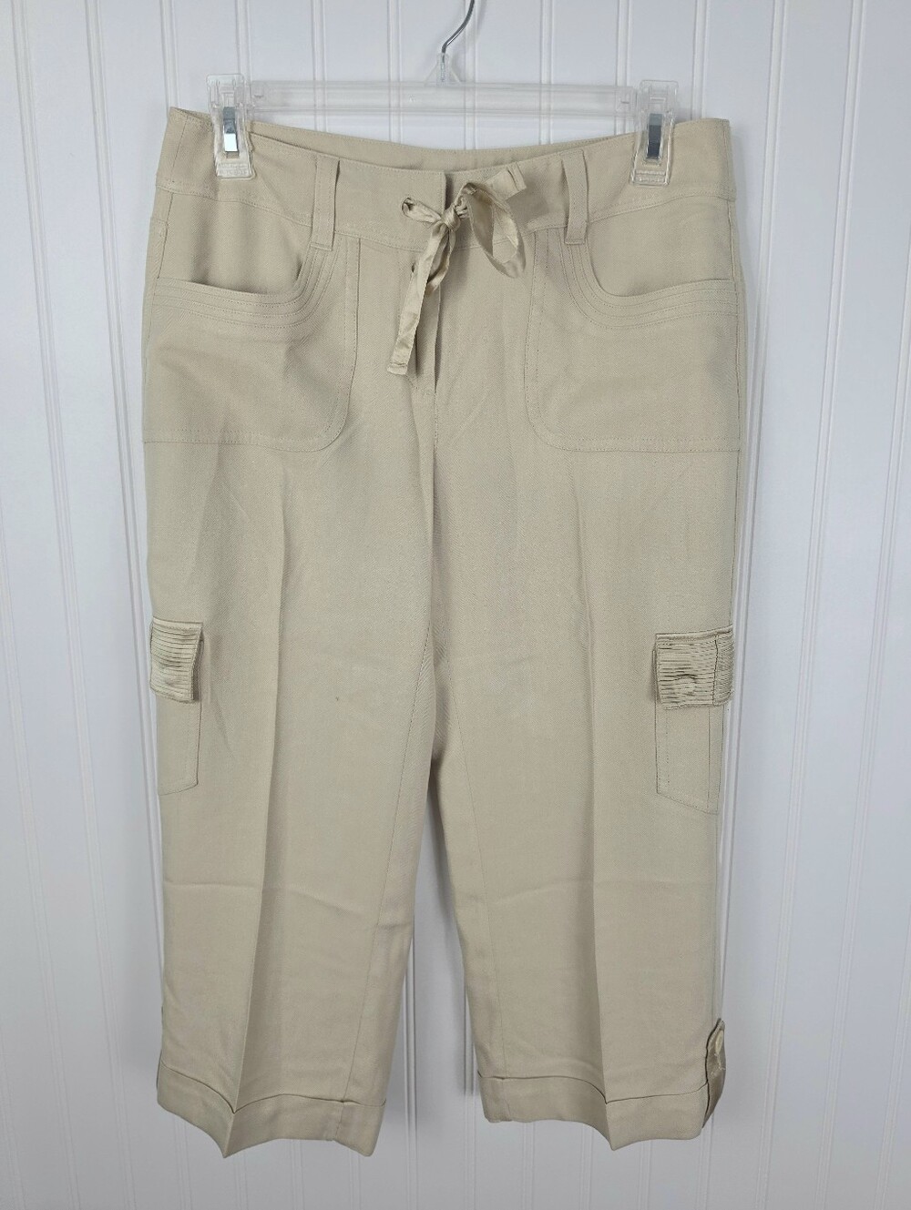 White House Black Market | Silk Capris Tan Size 2